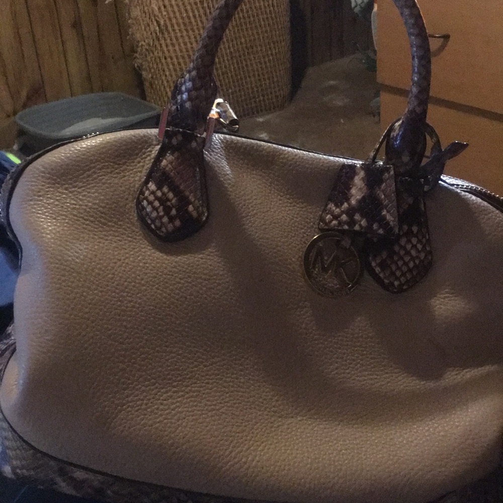 Michael Kors snake satchel tote bag